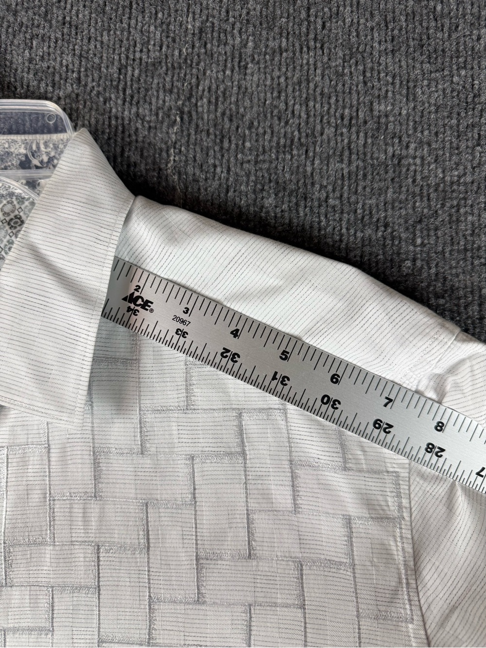 Robert Graham Mens Large Classic Fit White Basket Weave Long Sleeve Shirt L - Picture 13 of 14